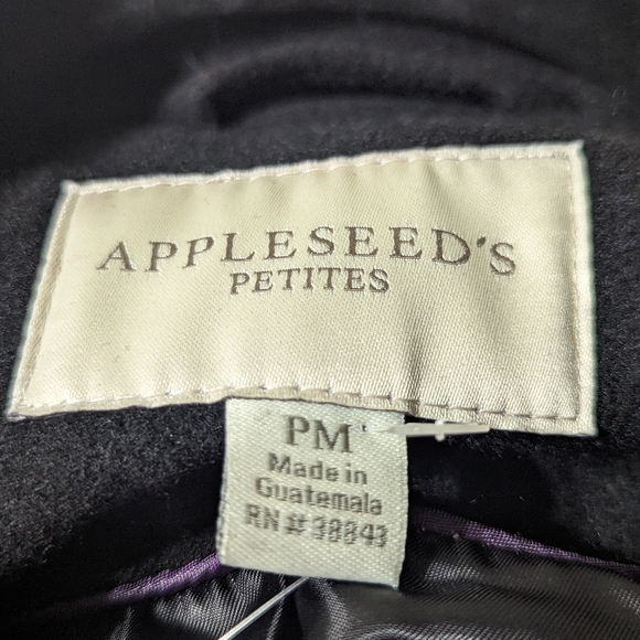 Appleseed's |  Women's Wool blend Coat Jacket | Black | Size Petite Medium - Picture 5 of 14